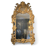 Large and impressive 19th century carved wood mirror .