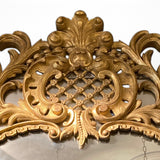 Large and impressive 19th century carved wood mirror .