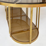 Bronze sectional  Table in the Gabriella Crespi Style .