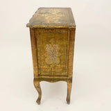 Pair of very decorative gilt Italian Florentine bedside cabinets .