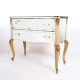 Decorative french mirrored chest of drawers circa 1920.