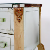 Decorative french mirrored chest of drawers circa 1920.