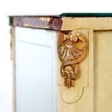 Decorative french mirrored chest of drawers circa 1920.