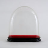 Unusually large hand blown victorian display dome with velvet lining.