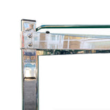 1970's Merrow associates chrome shelving unit.