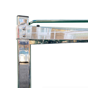 1970's Merrow associates chrome shelving unit.