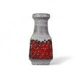 Unusual 1960's grey and red West German ceramic vase