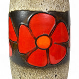 Large West German ceramic flower pattern vase