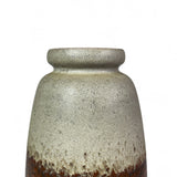 Large West German ceramic vase with orange and brown banded glazes.