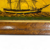 English Reverse Prints on Glass of a 'swedish merchant vessel'