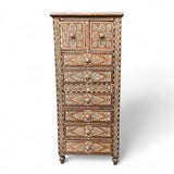 Early twentieth century  Anglo Indian tall chest of drawers .