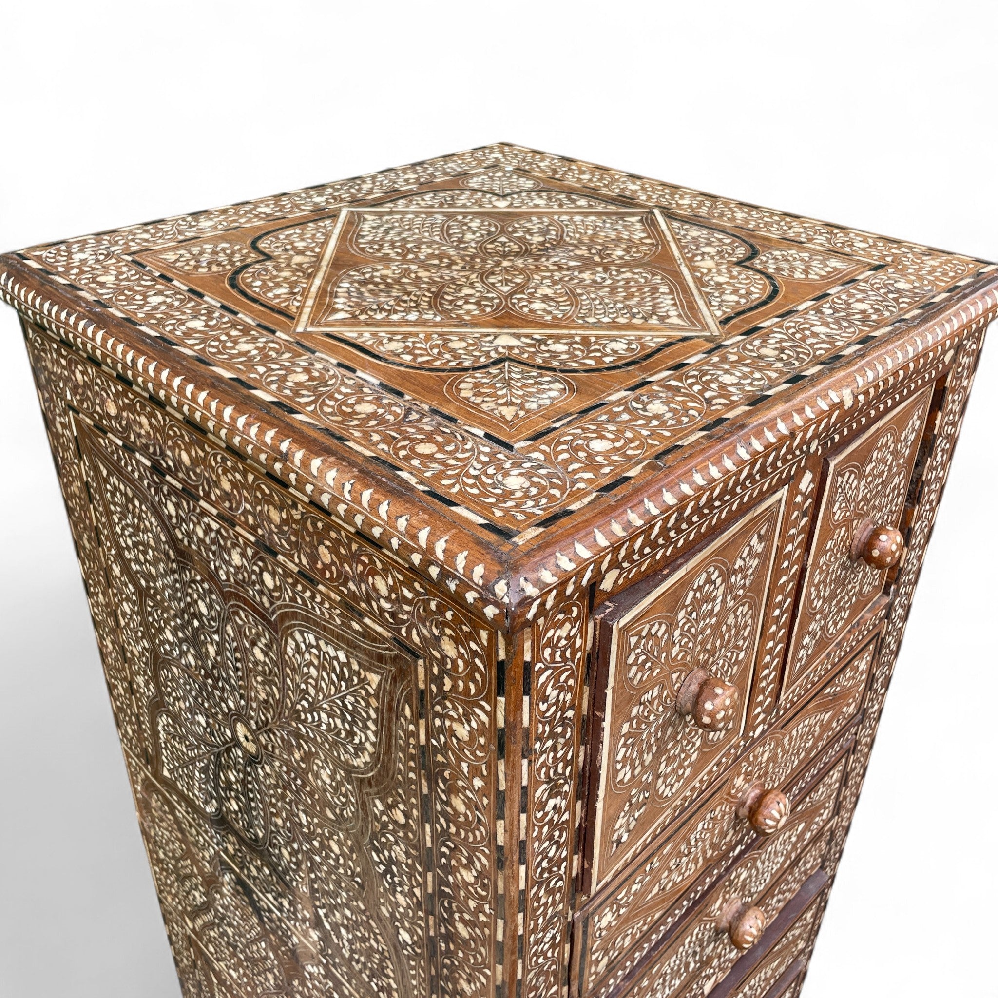 Early twentieth century  Anglo Indian tall chest of drawers .