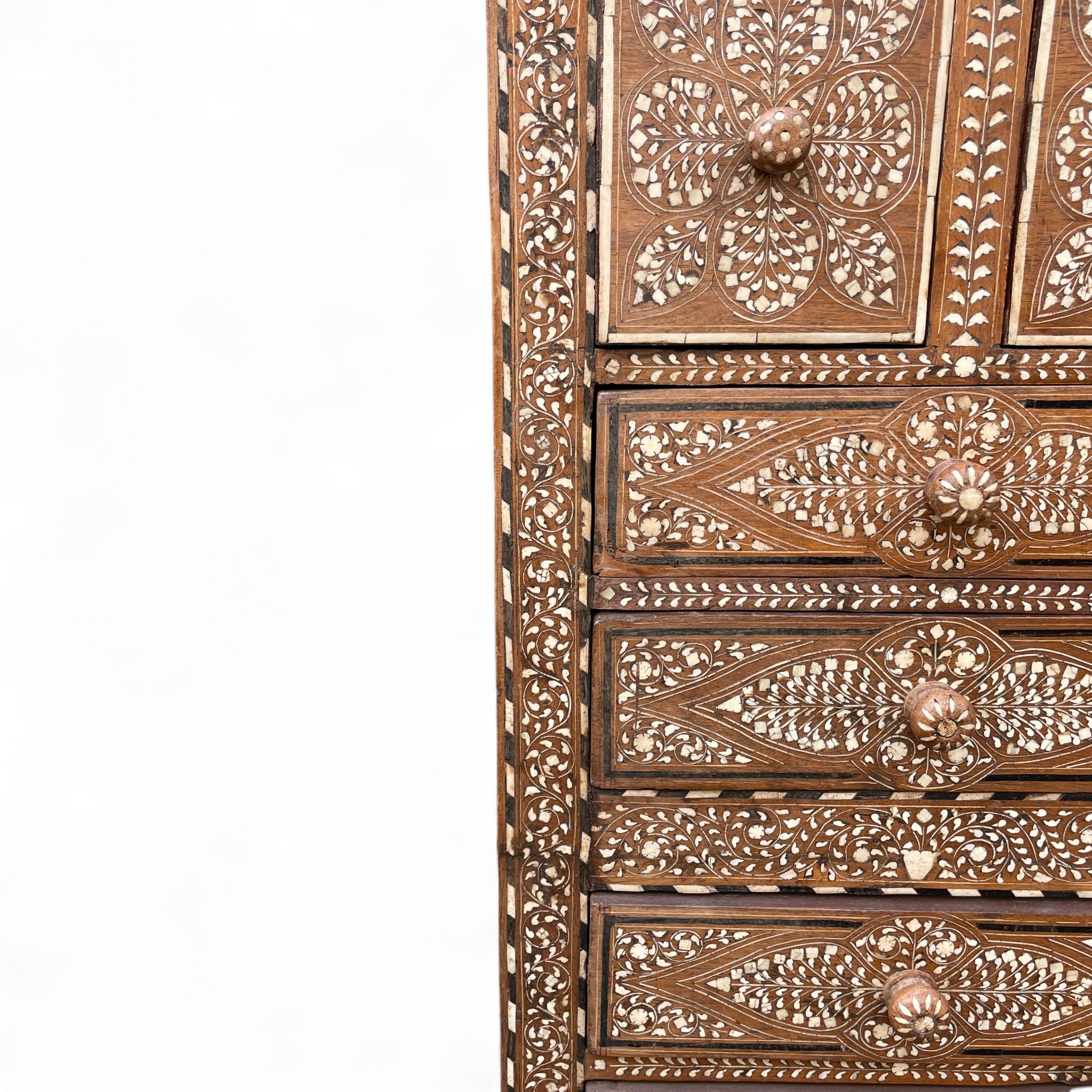 Early twentieth century  Anglo Indian tall chest of drawers .