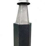 French 19th century zinc weather vain on ebonised plinth.
