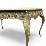 Italian mid century Onyx and bronze coffee table.