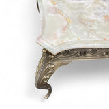 Italian mid century Onyx and bronze coffee table.