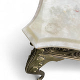 Italian mid century Onyx and bronze coffee table.