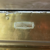 Striking French mid century fireplace flanked by two greyhounds.