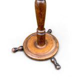 Edwardian gentleman smokers set  and table on turned wooden lamp.