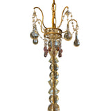 Fine mid twentieth century French beaded chandelier with amethyst glass drops.
