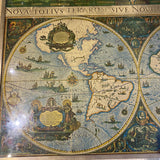 1970's coffee table with map of the antique world .