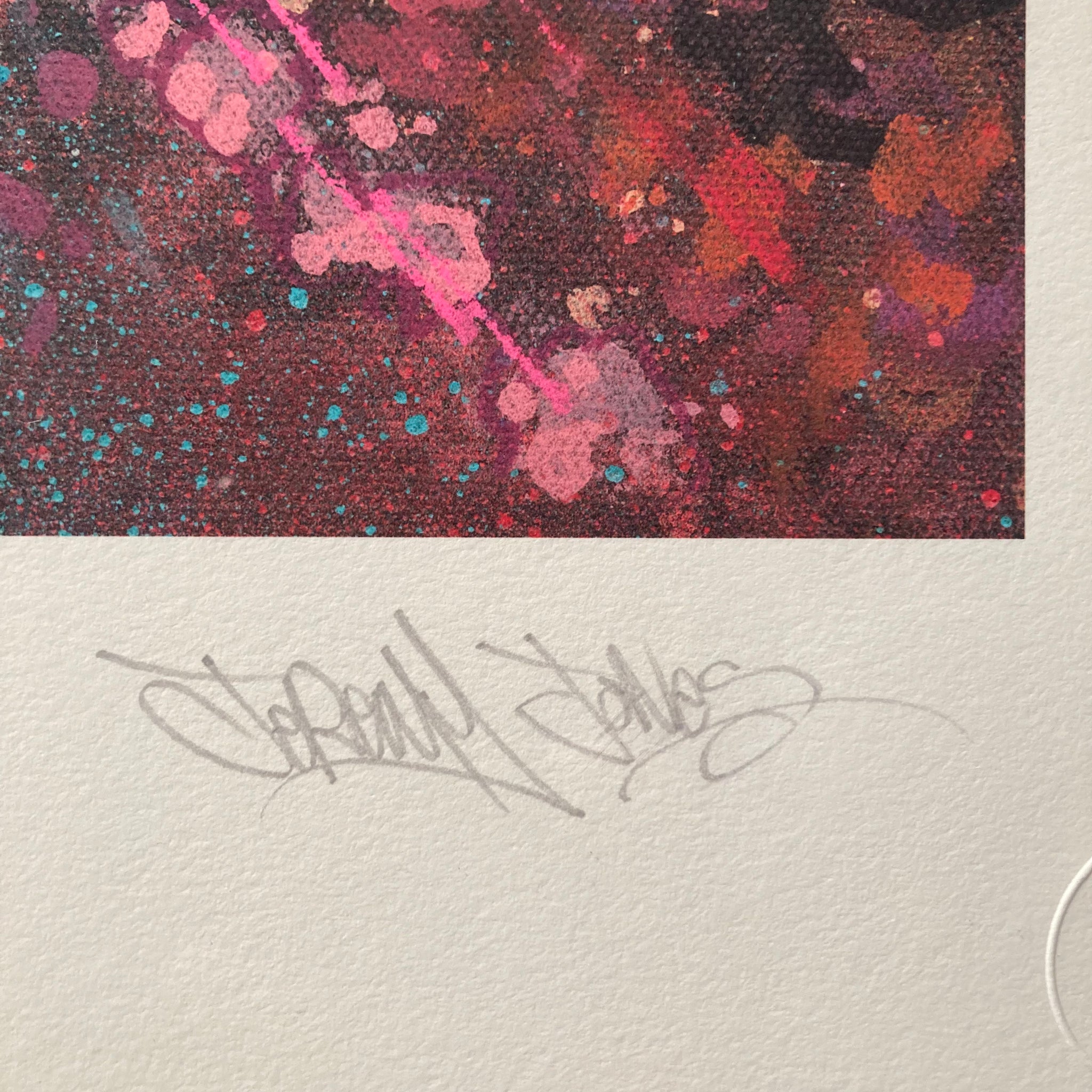 Framed 'SPACE SPAGHETTI HOOP' Limited Edition Print By JEREMY JONES