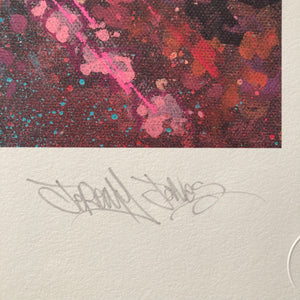 Framed 'SPACE SPAGHETTI HOOP' Limited Edition Print By JEREMY JONES