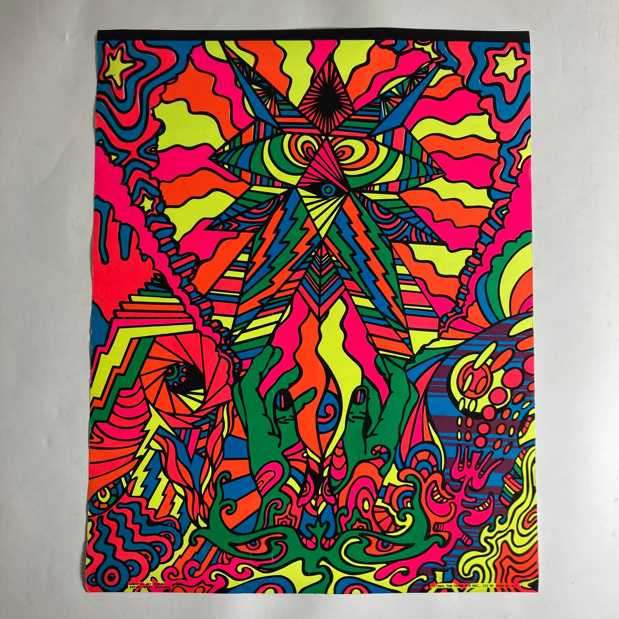 Original 1970's psychedelic poster  'In My Room' .