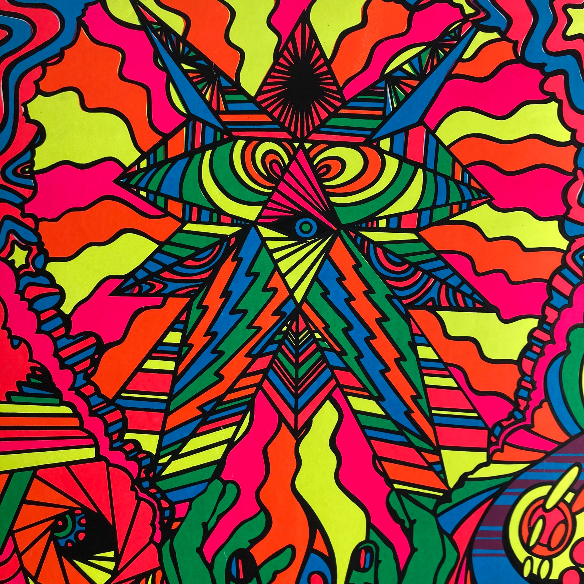 Original 1970's psychedelic poster  'In My Room' .