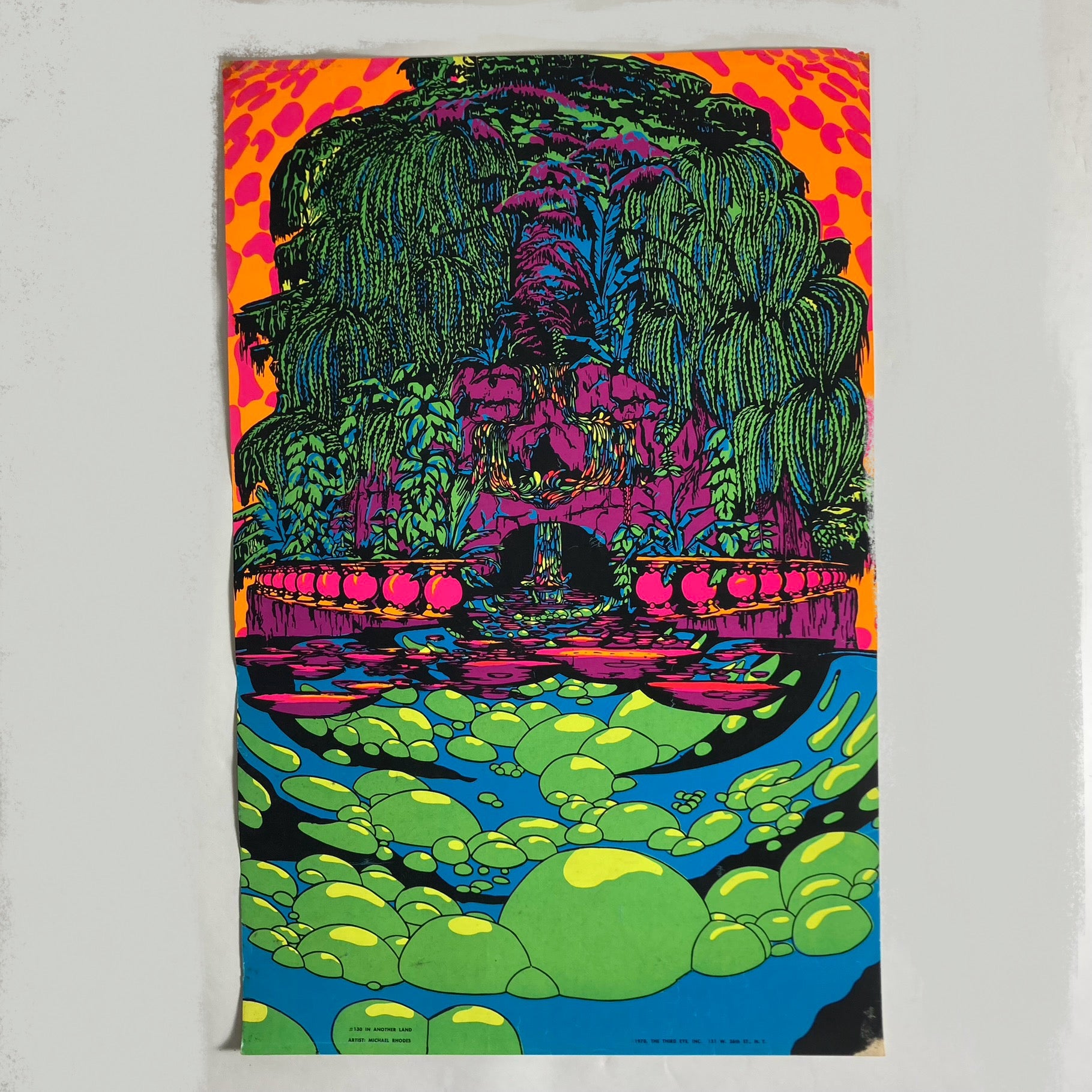 Original 1970's psychedelic poster  'In Another Land'.