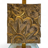 Pair of unusual Bronze Italian table lamps .