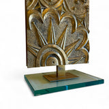 Pair of unusual Bronze Italian table lamps .