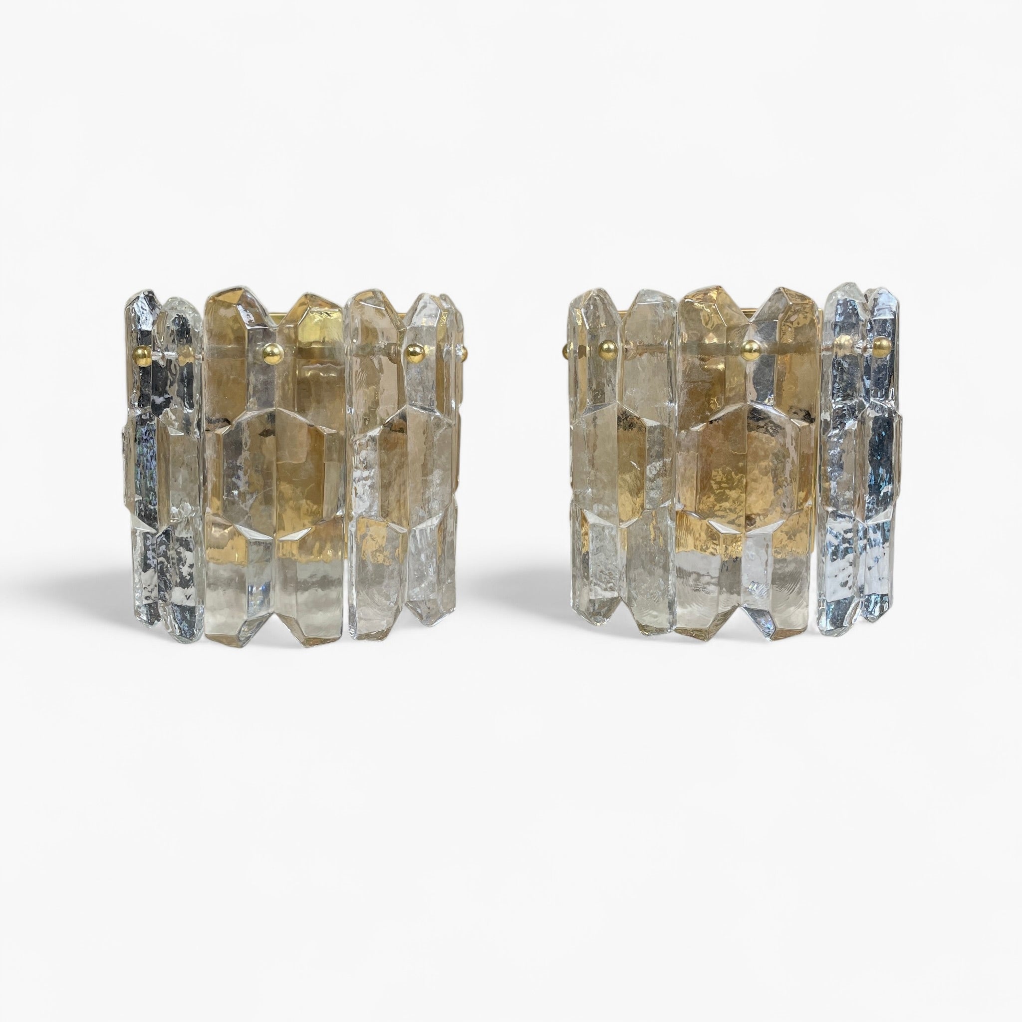 Pair of 1970's J.Kalmar Austrian wall lights .
