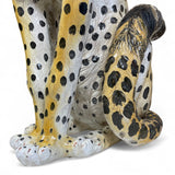 Extra large hand modelled Italian ceramic Cheetah.