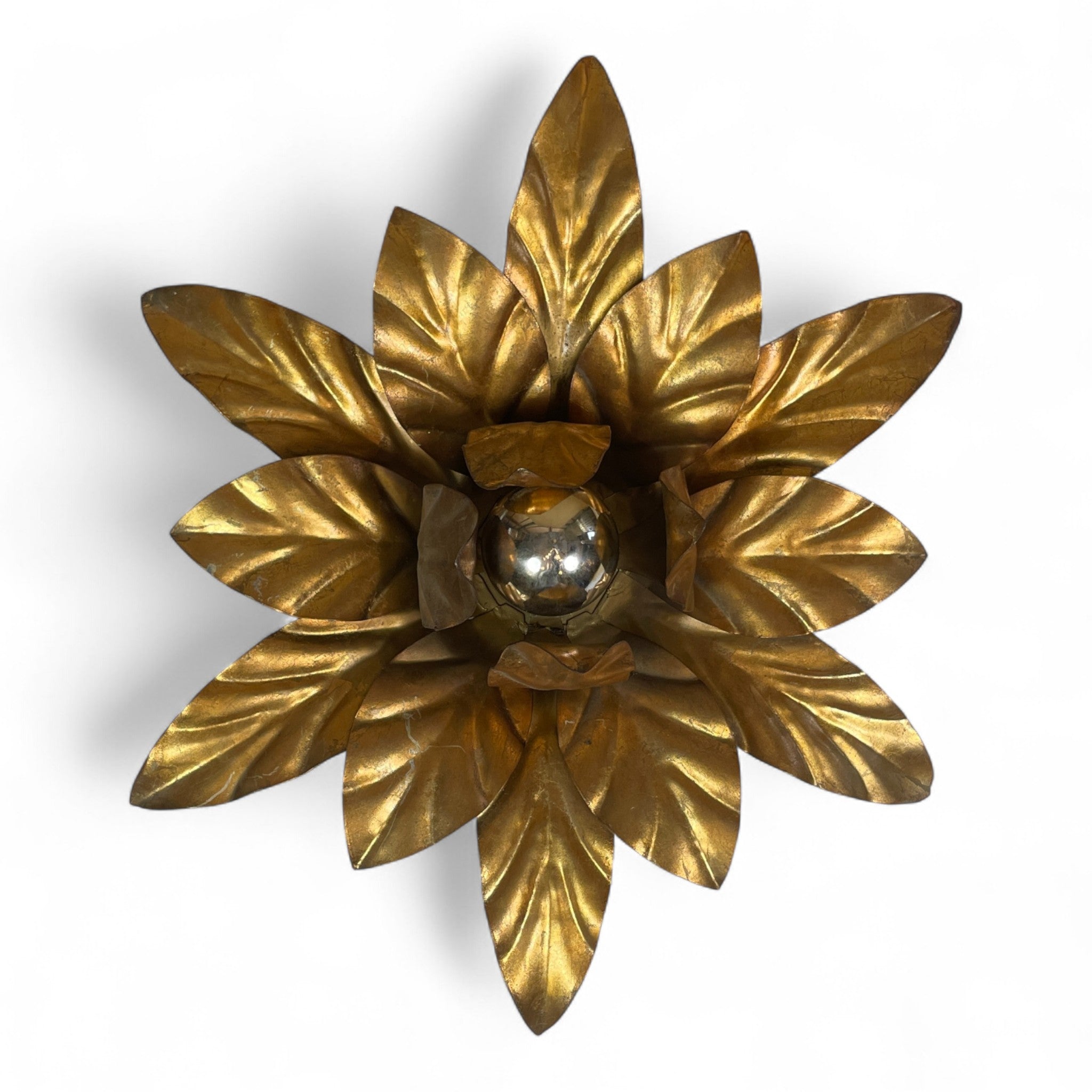 brass flower wall lights