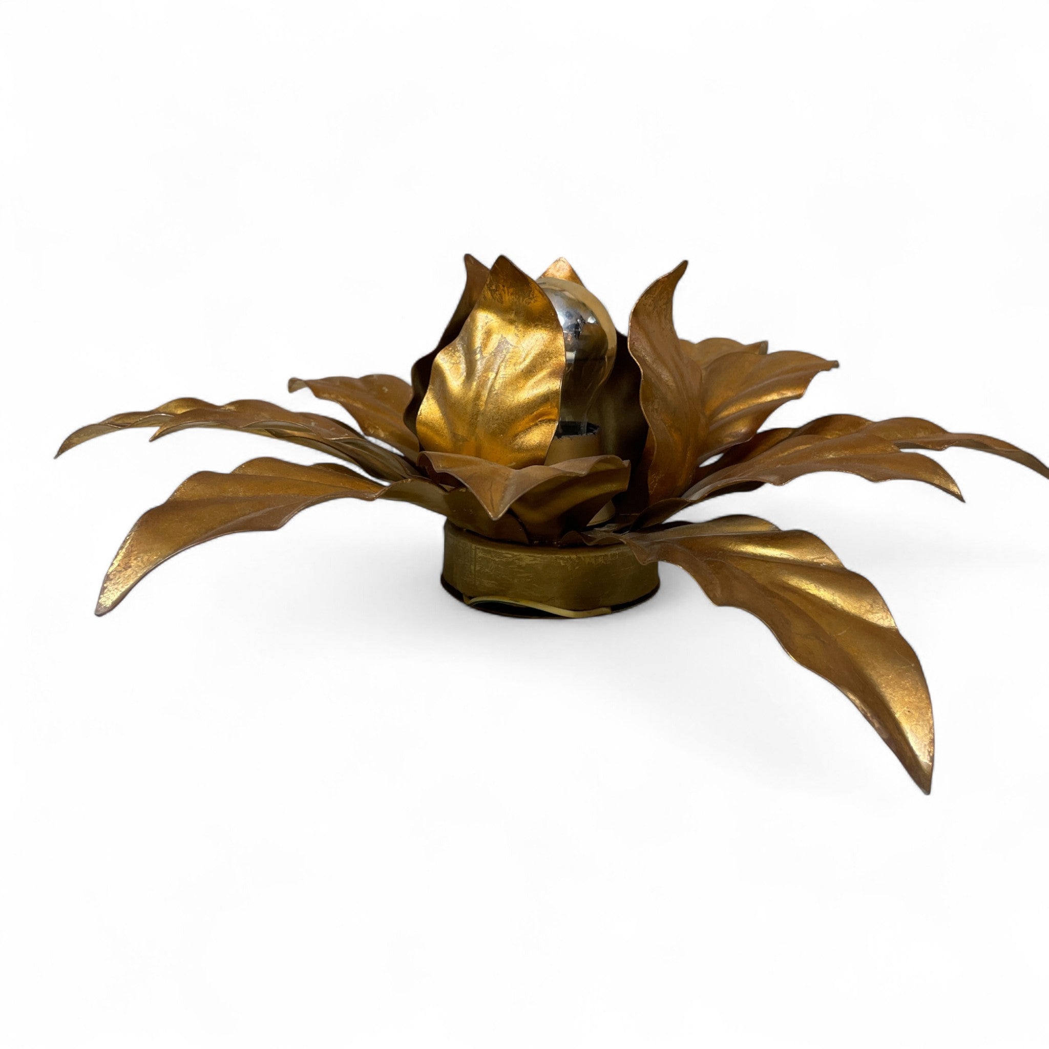 brass flower wall lights