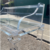 A superb custom made Italian late 1970's Perspex desk by Fabian Art .