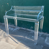 A superb custom made Italian late 1970's Perspex desk by Fabian Art .