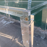 A superb custom made Italian late 1970's Perspex desk by Fabian Art .