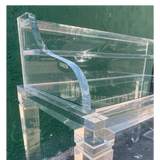 A superb custom made Italian late 1970's Perspex desk by Fabian Art .