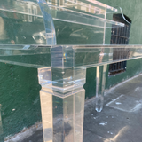 A superb custom made Italian late 1970's Perspex desk by Fabian Art .