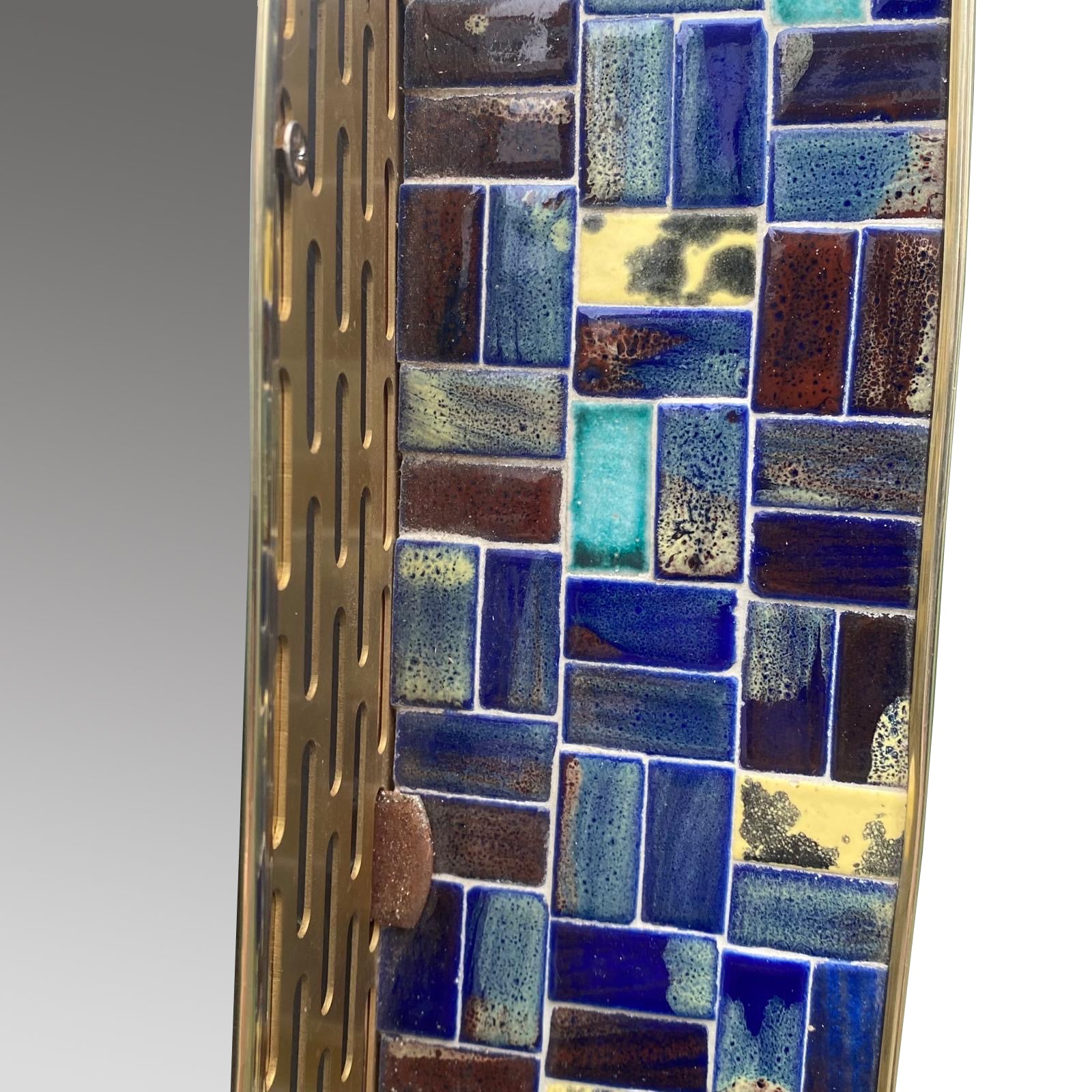 Large backlit 1950's Italian Mosaic mirror.