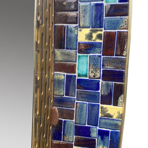 Large backlit 1950's Italian Mosaic mirror.