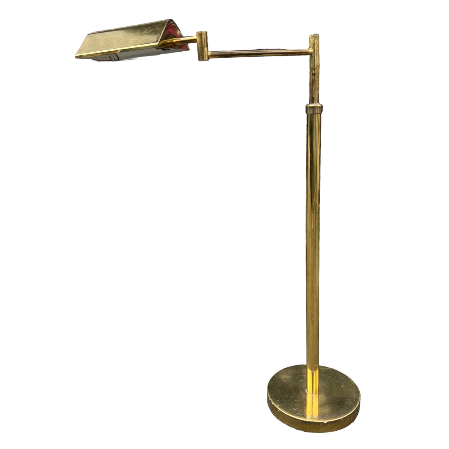 Vintage Italian brass articulated reading lamp.