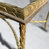 Maison Charles 'Palmier' bronze coffee table.