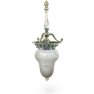 Silvered english arts and craft hall light.