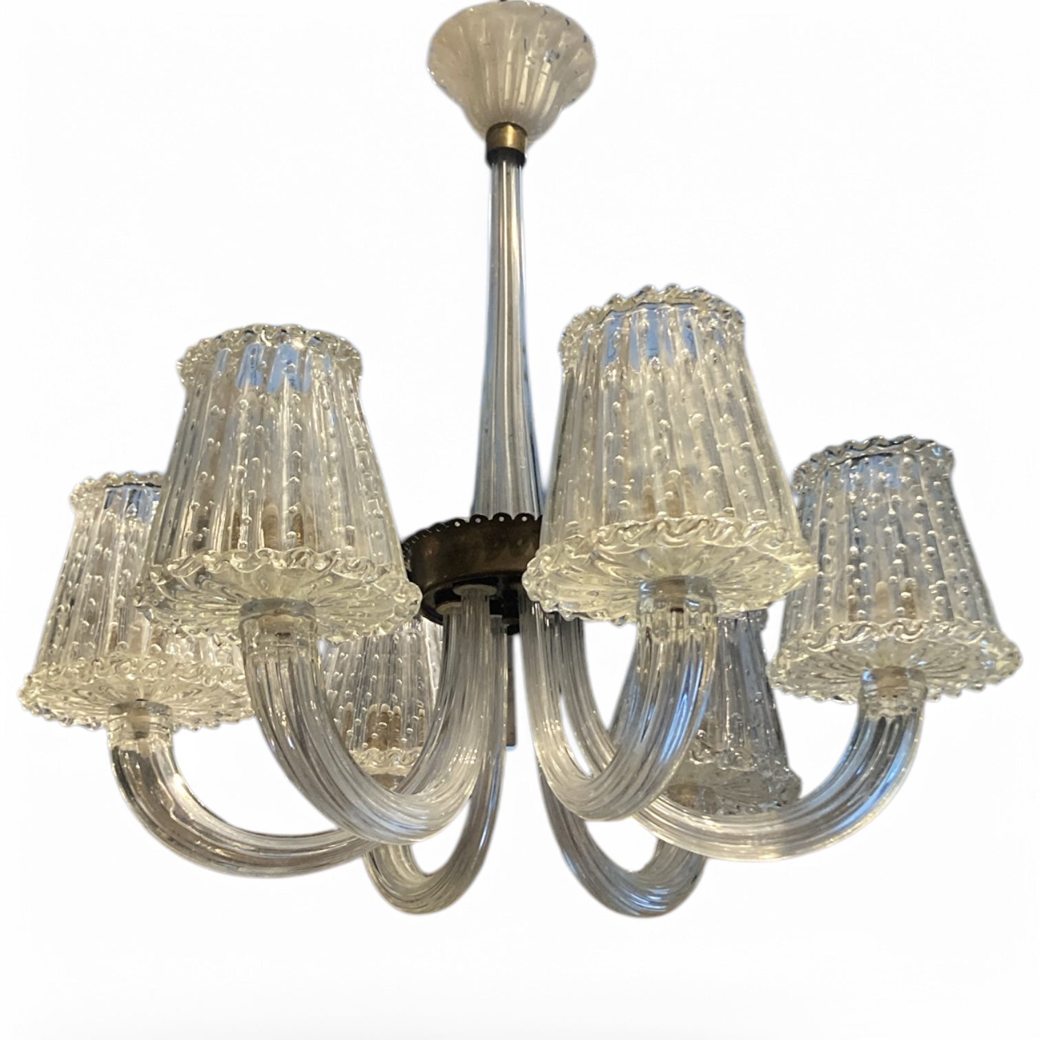 Large 1940's Original Barovier Murano chandelier.