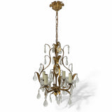 Decorative Italian gilt metal chandelier .