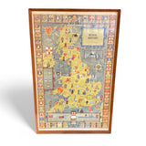 Original Framed Vintage Map of Royal Britain Circa 1967.