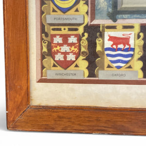 Original Framed Vintage Map of Royal Britain Circa 1967.